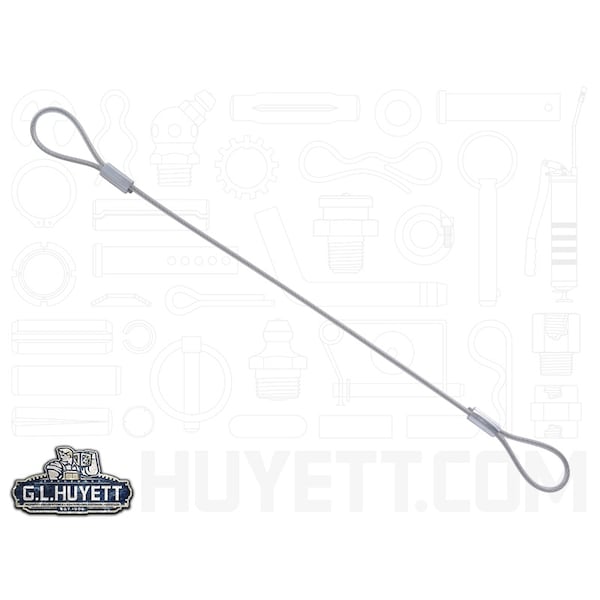 Itw Shakeproof 2 Loops Lanyard, 8 in, 3/64 in Pin Dia., Stainless Steel, Nylon Coated TSS1-046-8000N/B - main